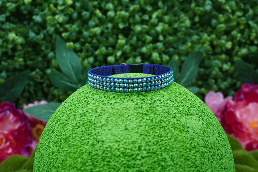 Amethyst Aura: Handmade Purple Rhinestone Cat Collar – Elegant Rhinestone Cat Collar with Safety Breakaway Buckle